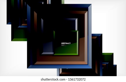 Square geometrical background, vector illustration