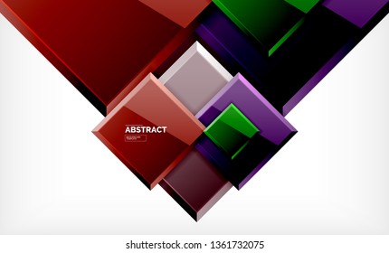 Square geometrical background, vector illustration