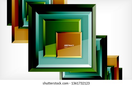 Square geometrical background, vector illustration