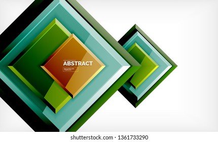Square geometrical background, vector illustration