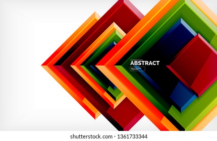 Square geometrical background, vector illustration