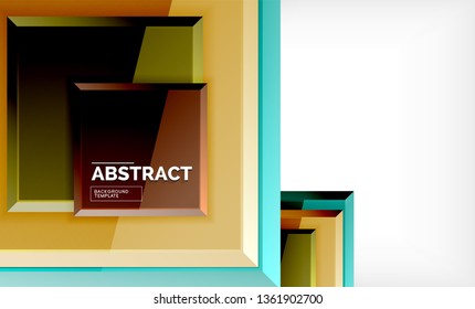 Square geometrical background, vector illustration