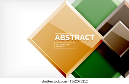 Square geometrical background, vector illustration