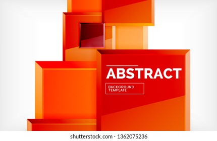 Fondo geométrico cuadrado, ilustración vectorial