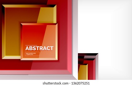 Square geometrical background, vector illustration