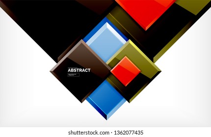 Square geometrical background, vector illustration