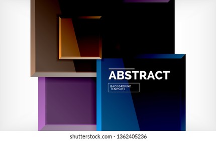 Square geometrical background, vector illustration
