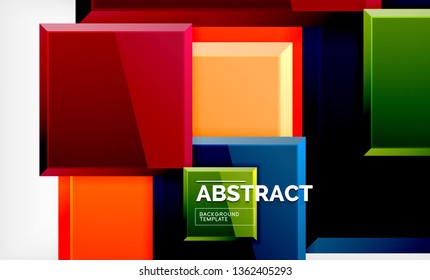 Square geometrical background, vector illustration