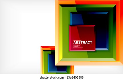 Square geometrical background, vector illustration