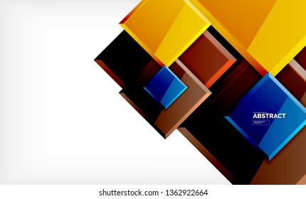 Square geometrical background, vector illustration