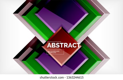 Square geometrical background, vector illustration