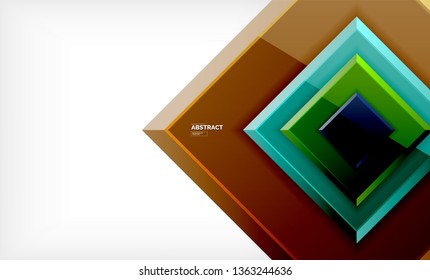 Square geometrical background, vector illustration