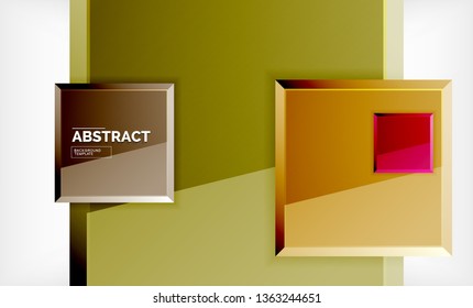 Square geometrical background, vector illustration