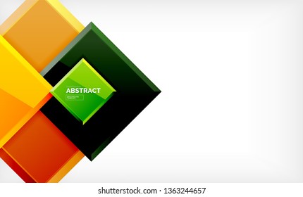 Square geometrical background, vector illustration