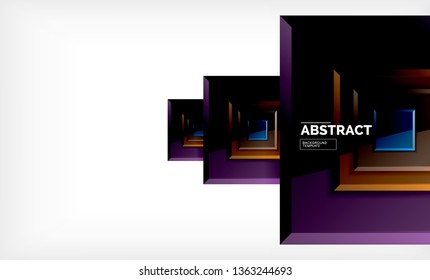 Square geometrical background, vector illustration