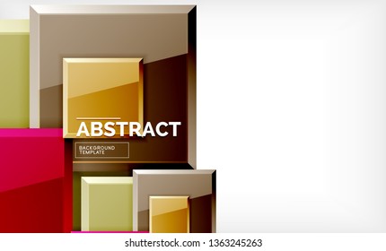 Square geometrical background, vector illustration
