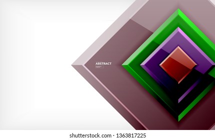 Square geometrical background, vector illustration