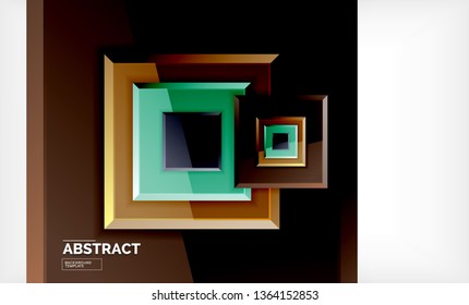 Square geometrical background, vector illustration