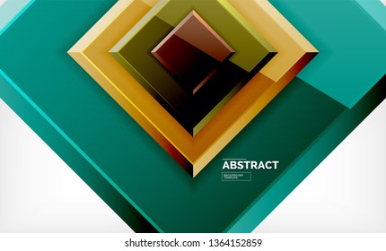 Square geometrical background, vector illustration