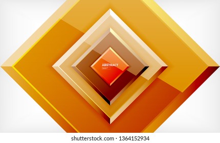 Square geometrical background, vector illustration