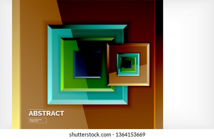 Square geometrical background, vector illustration
