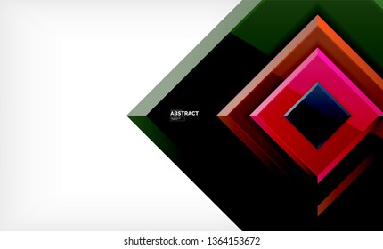 Square geometrical background, vector illustration