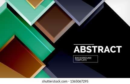 Plano de fundo geométrico quadrado, ilustração vetorial