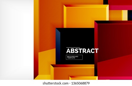 Square geometrical background, vector illustration