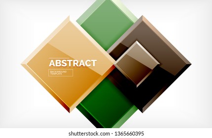 Fondo geométrico cuadrado, ilustración vectorial