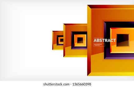 Square geometrical background, vector illustration