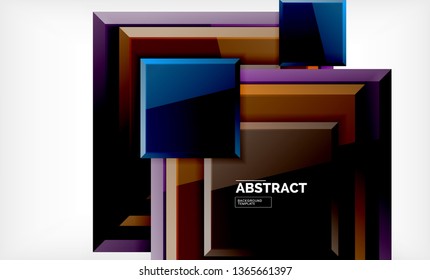 Square geometrical background, vector illustration