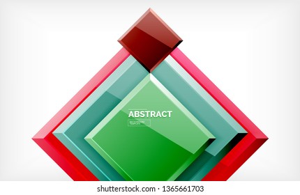 Square geometrical background, vector illustration