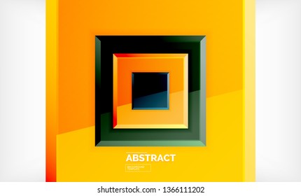 Square geometrical background, vector illustration
