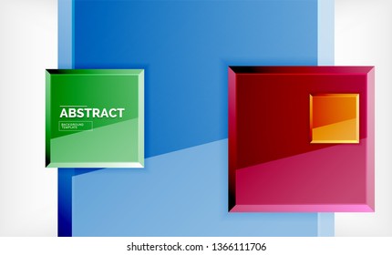 Square geometrical background, vector illustration