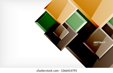 Fondo geométrico cuadrado, ilustración vectorial