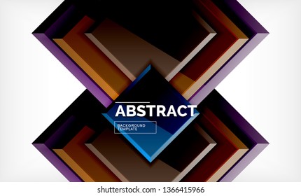 Fondo geométrico cuadrado, ilustración vectorial