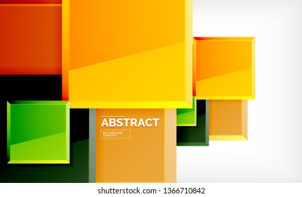 Fondo geométrico cuadrado, ilustración vectorial