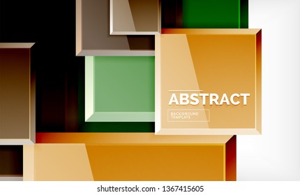 Square geometrical background, vector illustration