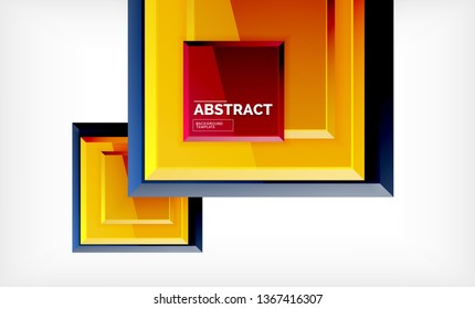Square geometrical background, vector illustration