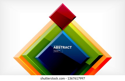 Square geometrical background, vector illustration