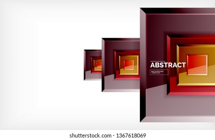 Square geometrical background, vector illustration