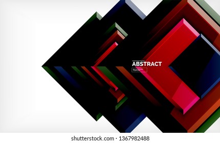 Fondo geométrico cuadrado, ilustración vectorial