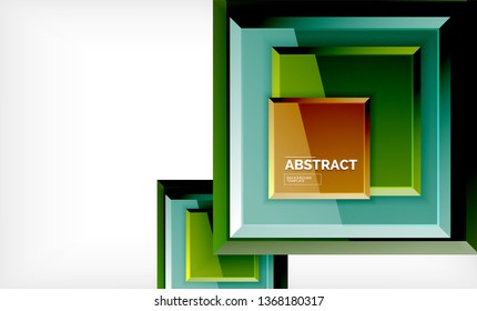 Fondo geométrico cuadrado, ilustración vectorial