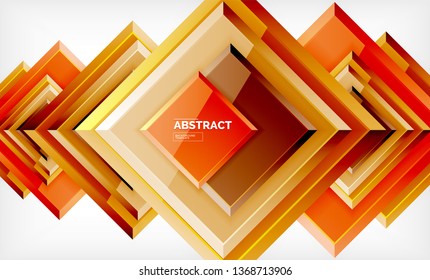 Square geometrical background, vector illustration