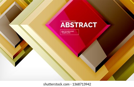 Square geometrical background, vector illustration