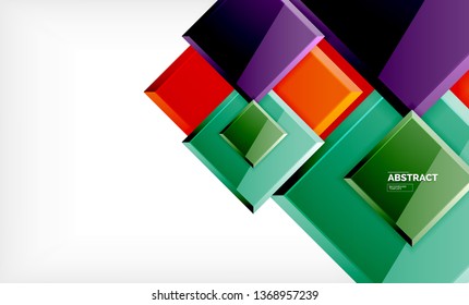 Square geometrical background, vector illustration