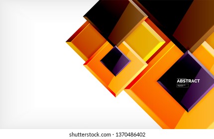 Square geometrical background, vector illustration