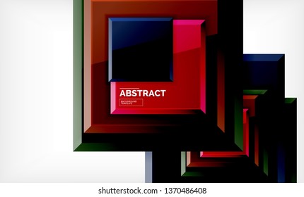 Square geometrical background, vector illustration