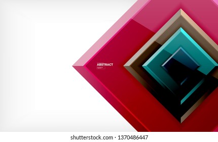 Square geometrical background, vector illustration