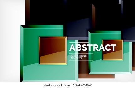Square geometrical background, vector illustration